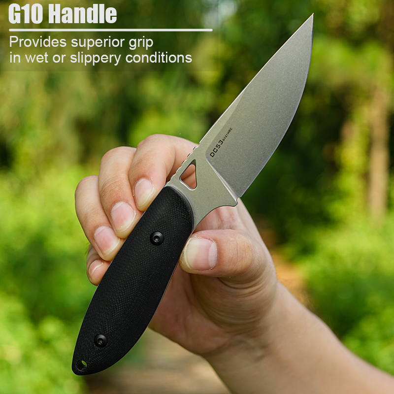 DC53 Steel G10 Handle Fixed Kn - Hunting Camp Outdoor Kitchen ulasan dan harga