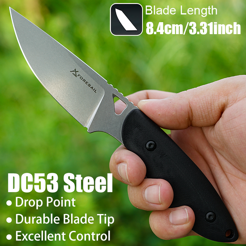 DC53 Steel G10 Handle Fixed Kn - Hunting Camp Outdoor Kitchen ulasan dan harga