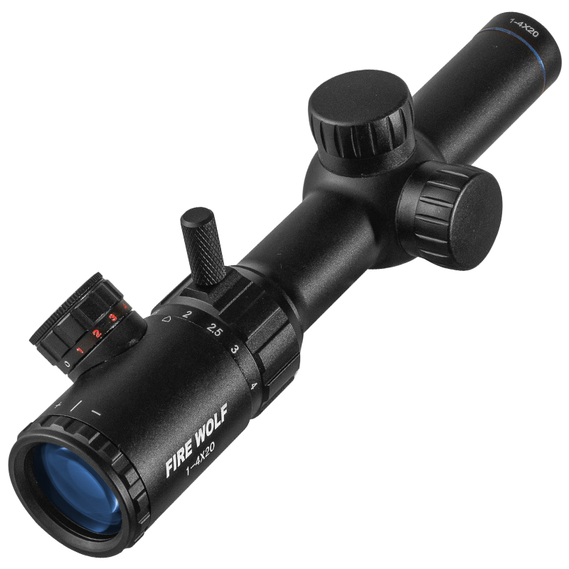 FIRE WOLF 1-4x20 Rifle Scope G - Outdoor Hunting Lab ulasan dan harga