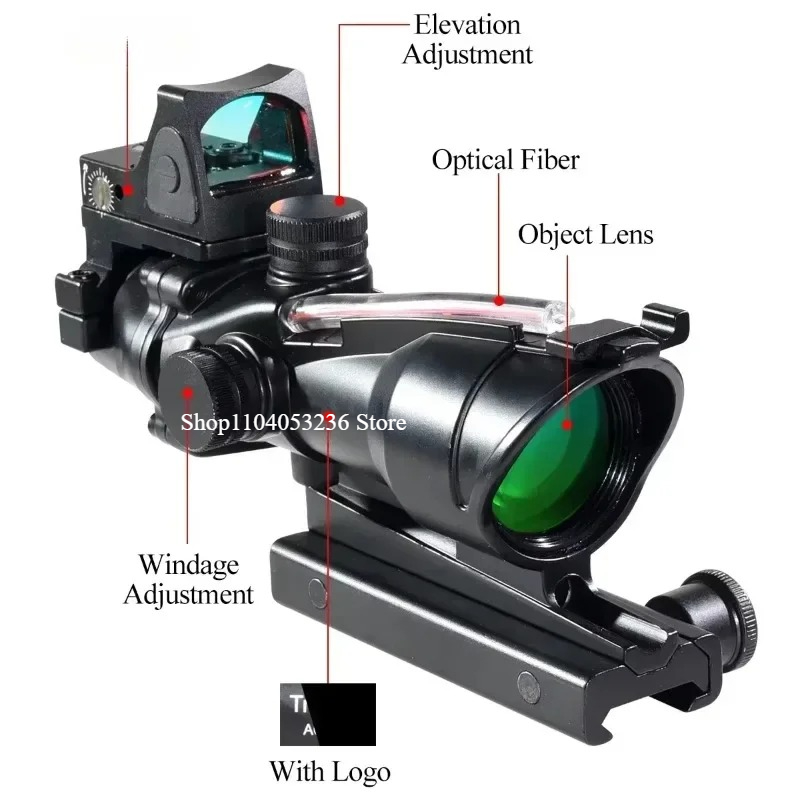 4X32 Sight with Red Dot Real F - Outdoor Hunting Lab ulasan dan harga