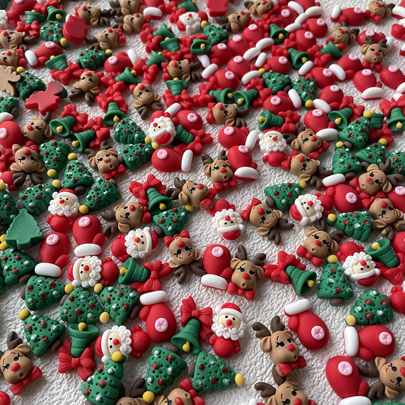 10Pcs Christmas Nails Charms C - Elk Bugle Call ulasan dan harga