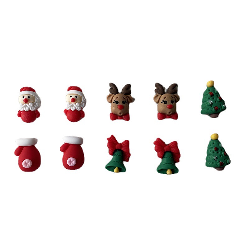 10Pcs Christmas Nails Charms C - Elk Bugle Call ulasan dan harga