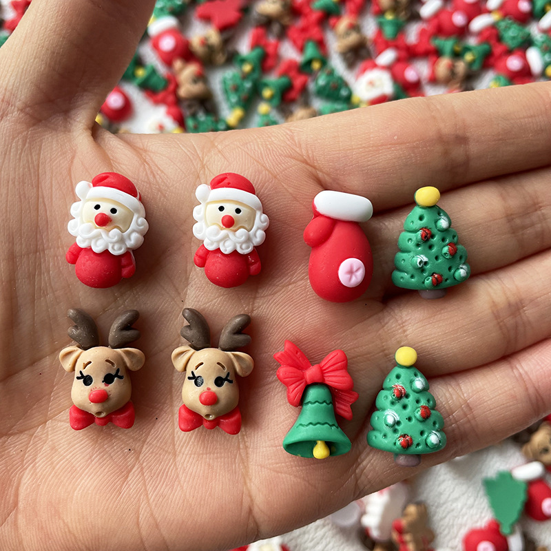 10Pcs Christmas Nails Charms C - Elk Bugle Call ulasan dan harga