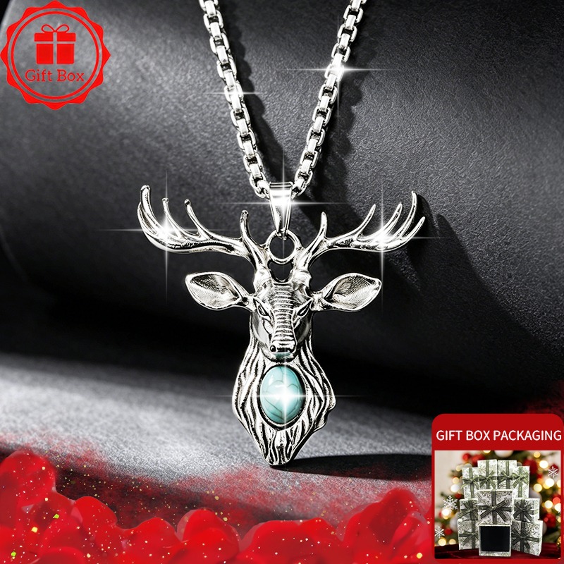 Vintage Stag Deer Head Pendant - Elk Bugle Call ulasan dan harga