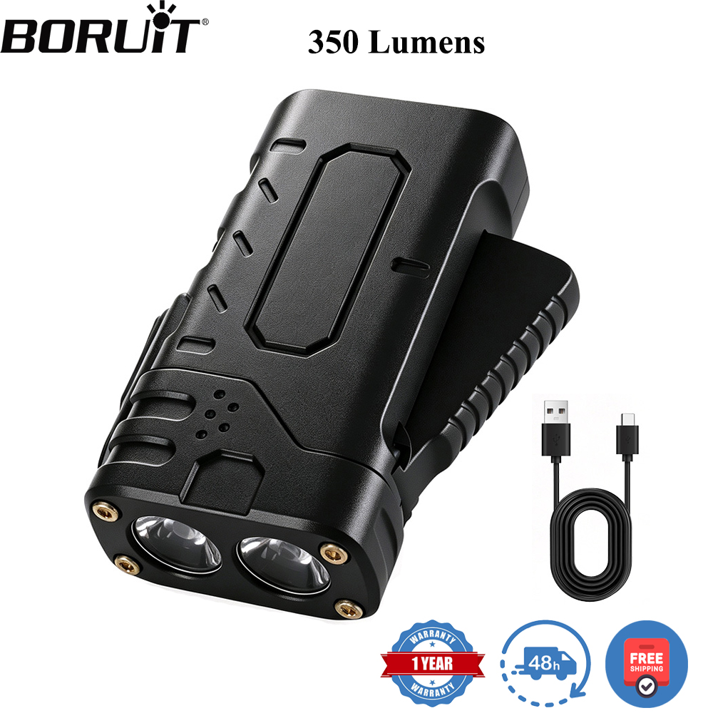 BORUIiT Hand Crank EDC LED Fla - Hunting Fishing Outdoor ulasan dan harga