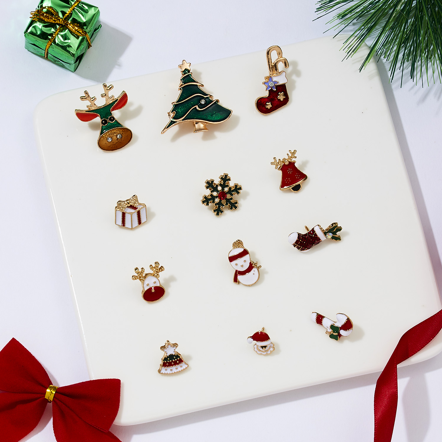 3pcs Merry Christmas Brooches  - Elk Bugle Call ulasan dan harga