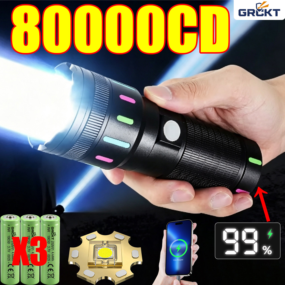 80000CD Most Powerful LED Flas - Hunting Fishing Outdoor ulasan dan harga