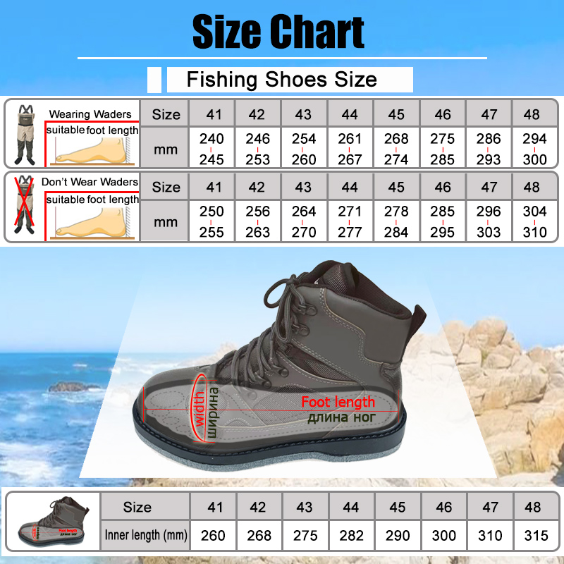 Fishing Shoes Rubber or Felt S - Hunting Boot Insole ulasan dan harga