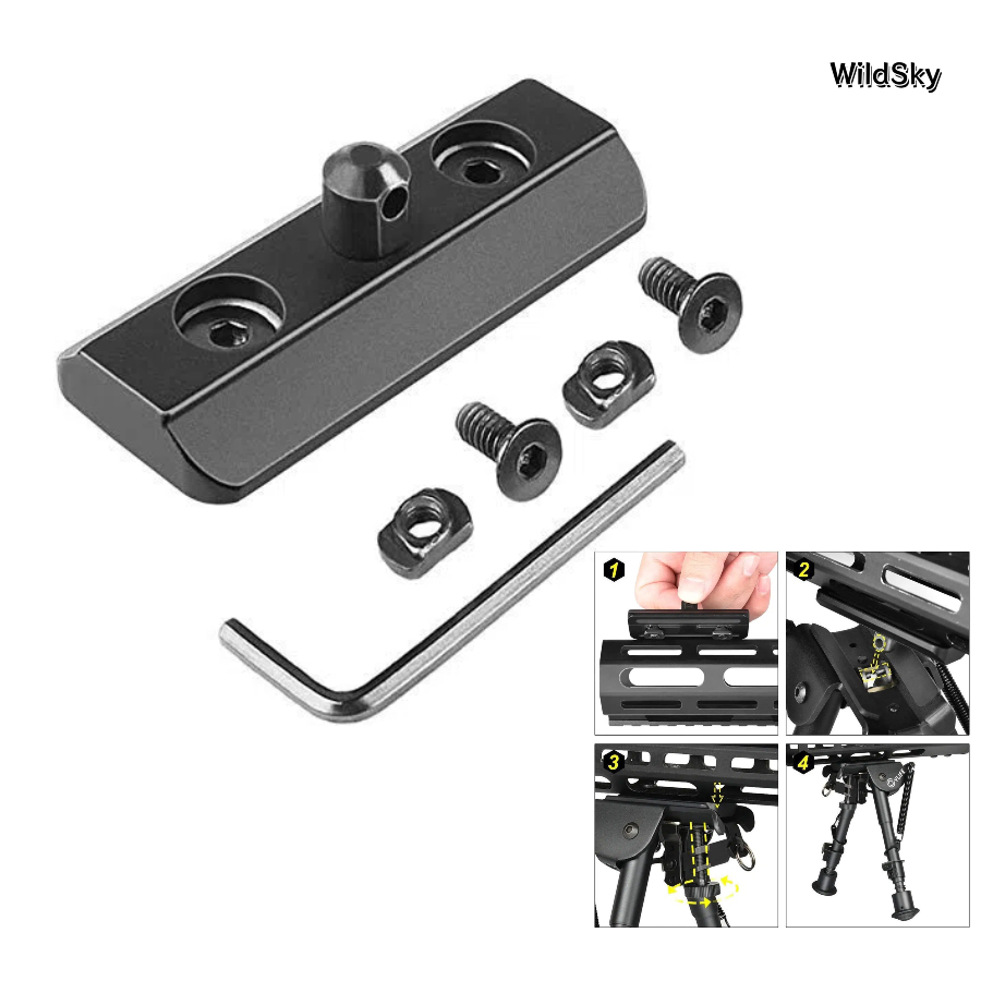 WildSky M-lok Mount Picatinny  - Bipod Rifle Mount ulasan dan harga
