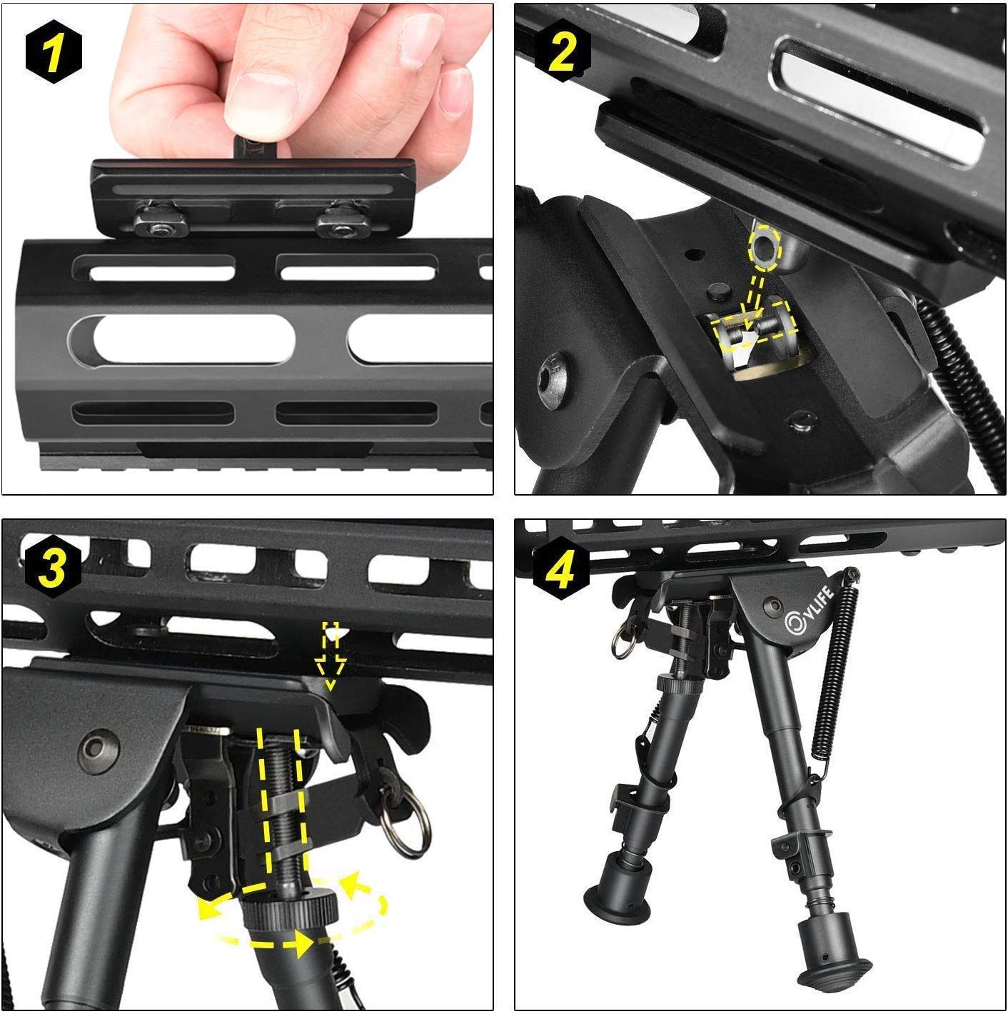 WildSky M-lok Mount Picatinny  - Bipod Rifle Mount ulasan dan harga