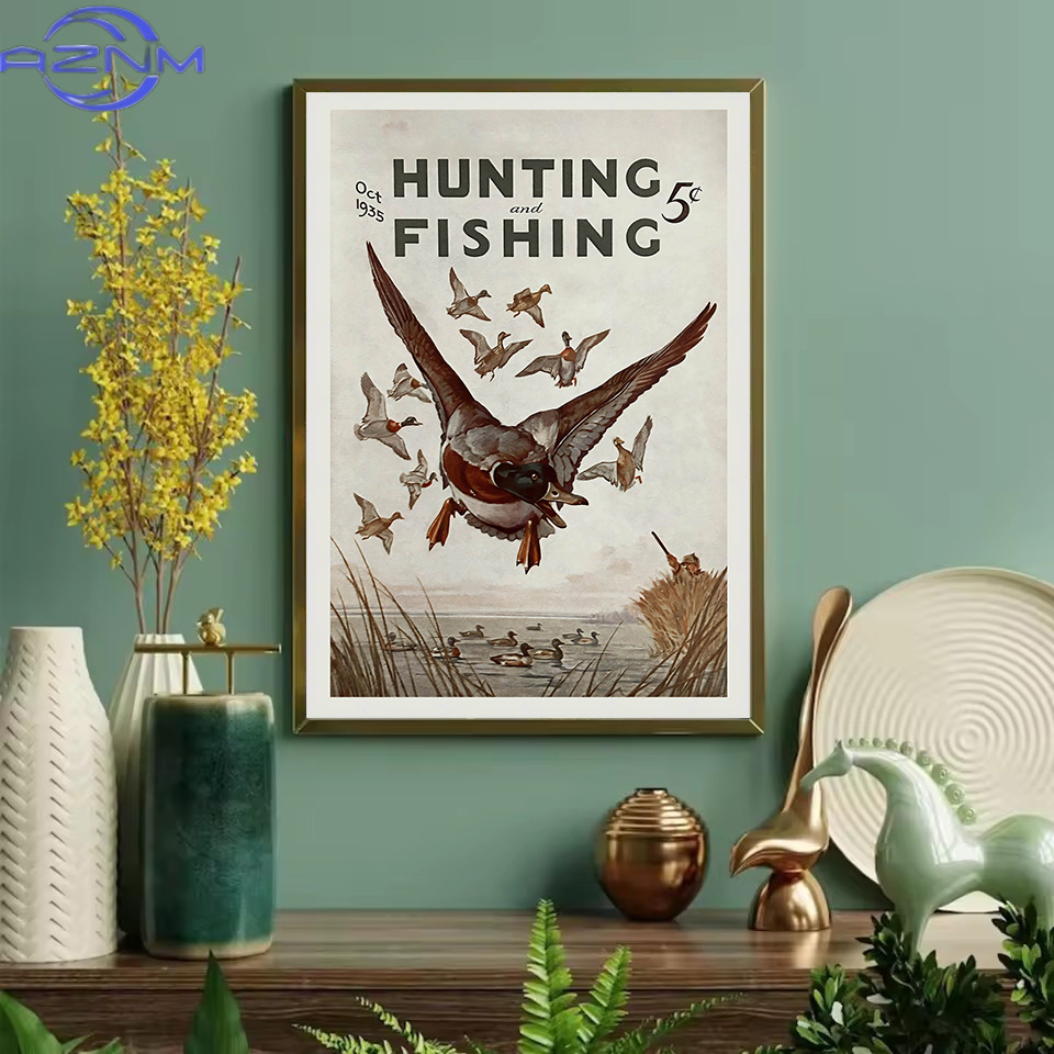 AZNM Retro Wildlife Outdoor Hu - Outdoor Hunting Pictures ulasan dan harga
