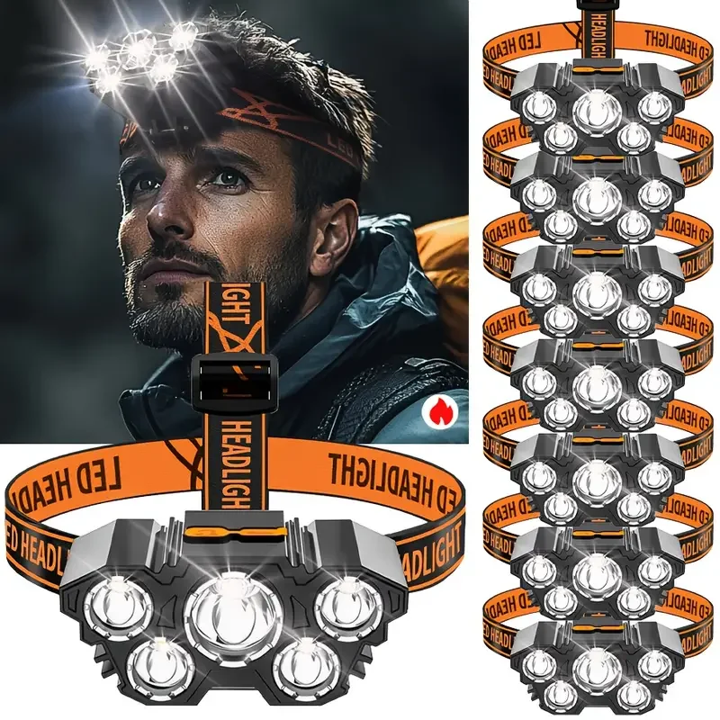 Portable 5LED Outdoor Headlamp - Hunting Fishing Outdoor ulasan dan harga